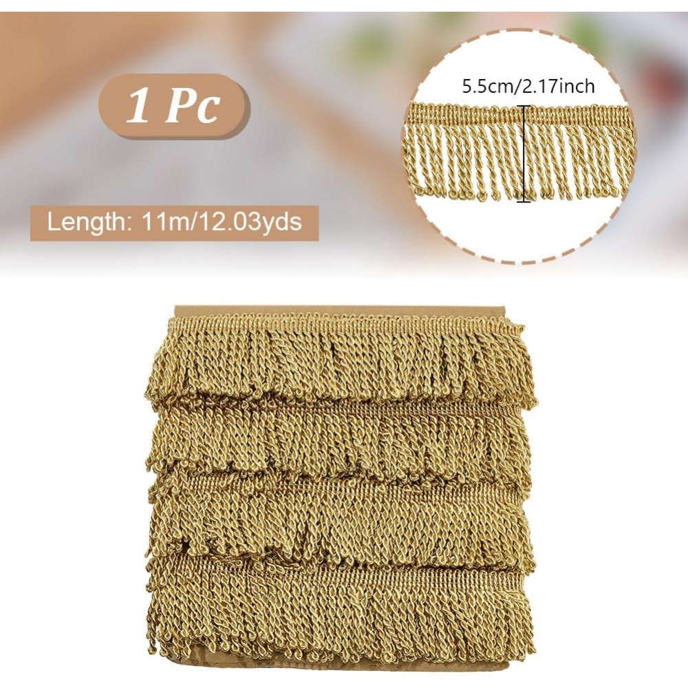 Tassel Fringe Trim - 12 jardów x 2,2 cala Frędzle
