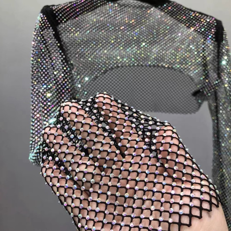 Crystal Mesh Fabric - 50x120cm siatka do szycia dżetów wykończenie