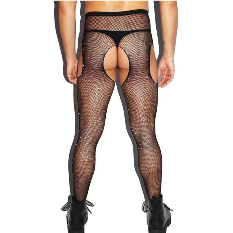 Męskie rajstopy z otwartym kro – Crystal Mesh Fabric recenzja i cena
