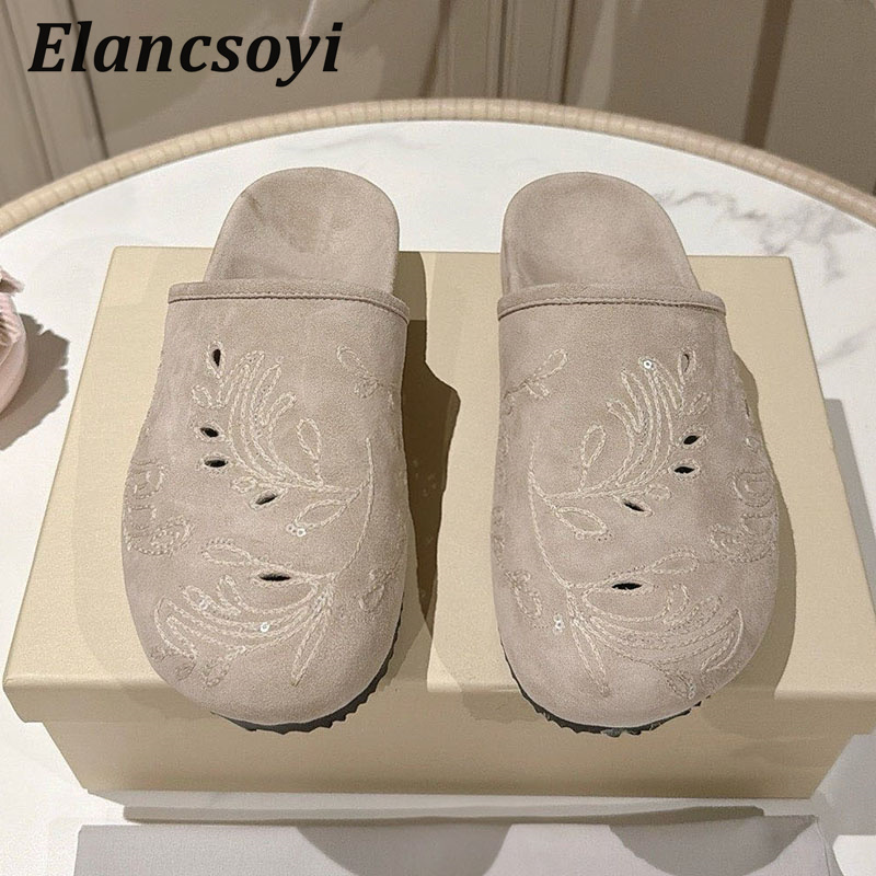 Leniwe Klapki Damskie z Haftem – Embroidery Embellishments recenzja i cena