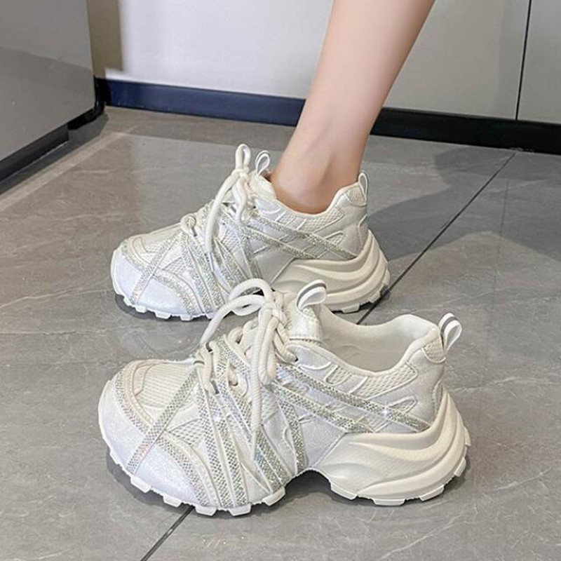 7CM Grube Sneakersy Damskie Bu – Crystal Mesh Fabric recenzja i cena