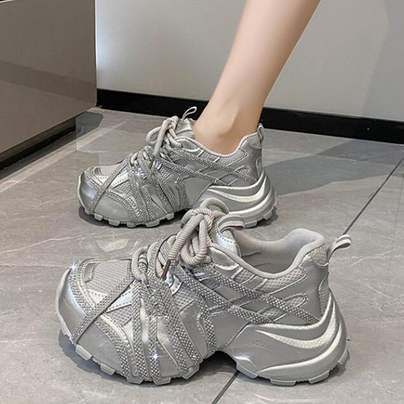 7CM Grube Sneakersy Damskie Bu – Crystal Mesh Fabric recenzja i cena